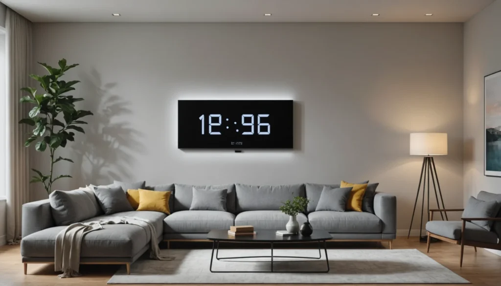 horloge murale design moderne numérique